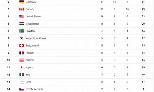 平昌冬奥会奖牌排名榜,平昌冬奥会奖牌排行榜